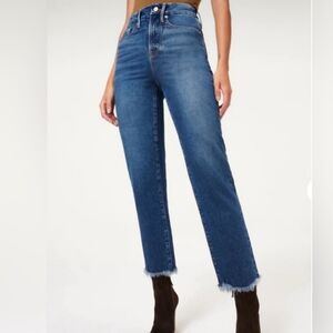 NWT GOOD AMERICAN Good Boy Straight leg high rise 27/4